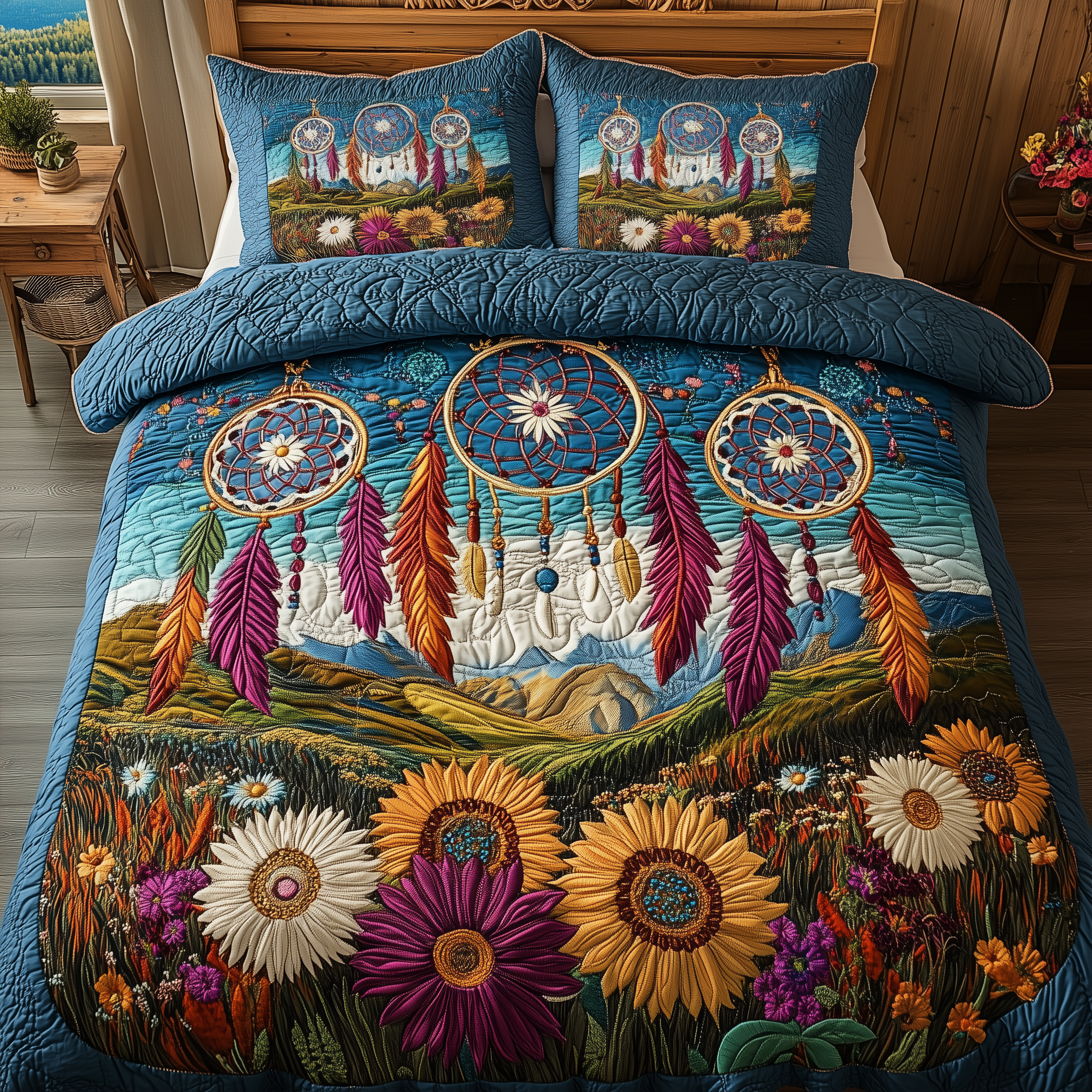 Whispers Of The Wind Quilted Bedding Set Great Duvet Cover Bedspread Set Sentimental Father's Day Gifts