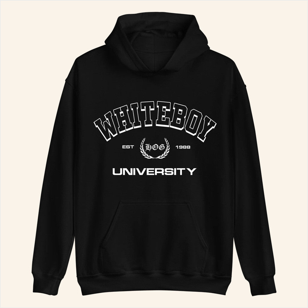Whiteboy University Hoodie Hangovergang Official Merch Good Birthday Gifts For Best Friend