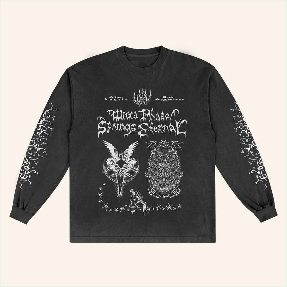 Wicca Phase Springs Eternal Silver Angel Long Sleeve Shirt Run For Cover Records Merch