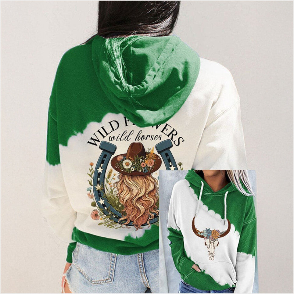 Wild Flowers And Wild Horses Hoodie Lainey Wilson Merch Western Country Music Hoodie