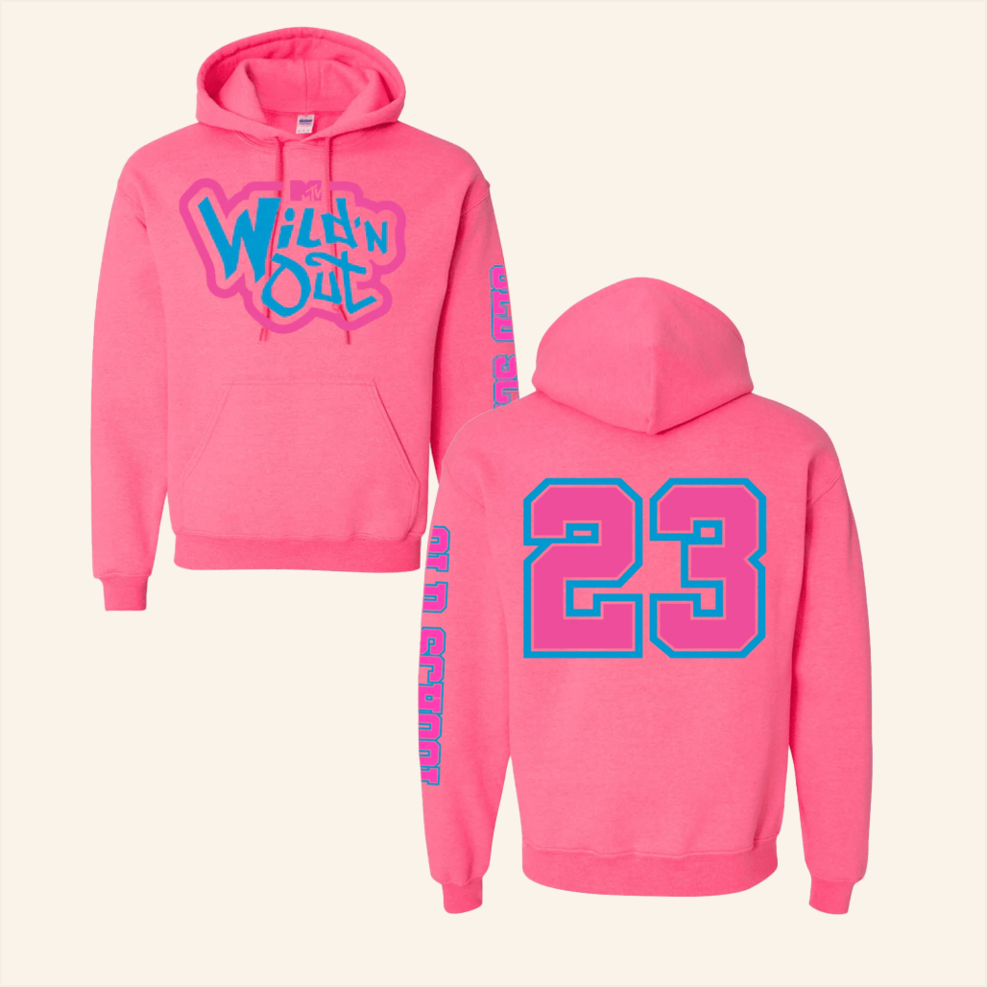 Wild N Out Neon Pink Old School Hoodie Paramount Merch Birthday Gifts For Friends