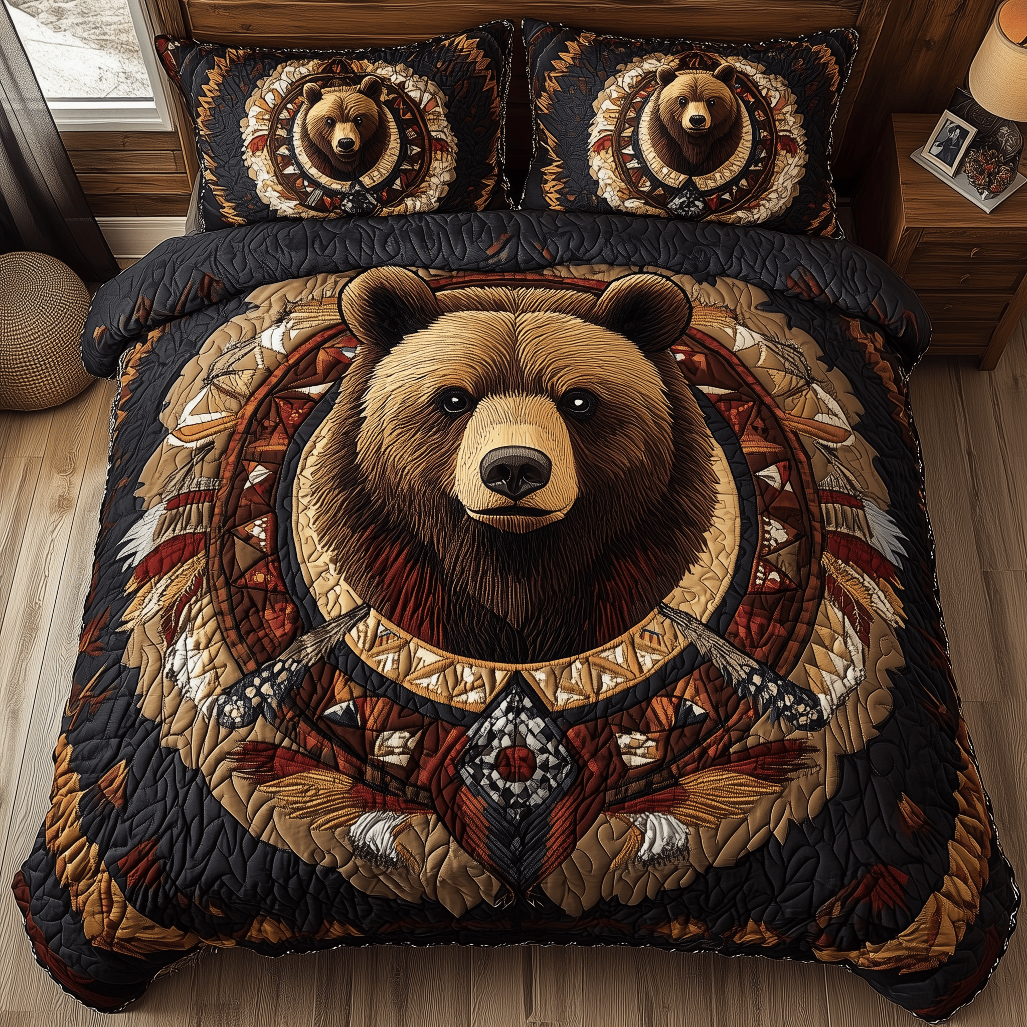 Wild Spirit Protector Quilted Bedding Set Best Duvet Cover Bedspread Set Gift Ideas For Mother In Law