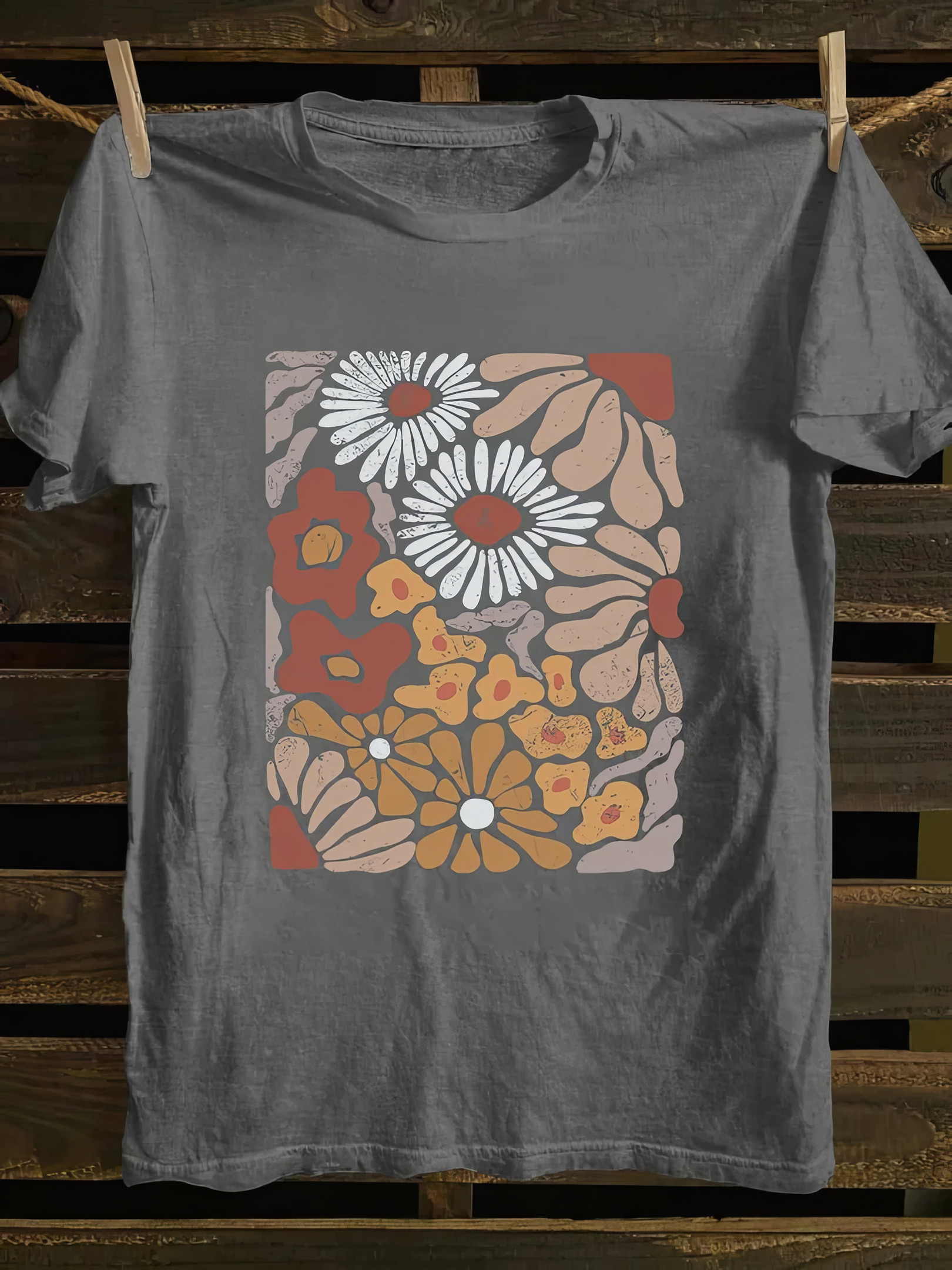 Wildflowers Graphic T-shirt Vintage Tees Gifts For Mother's Day
