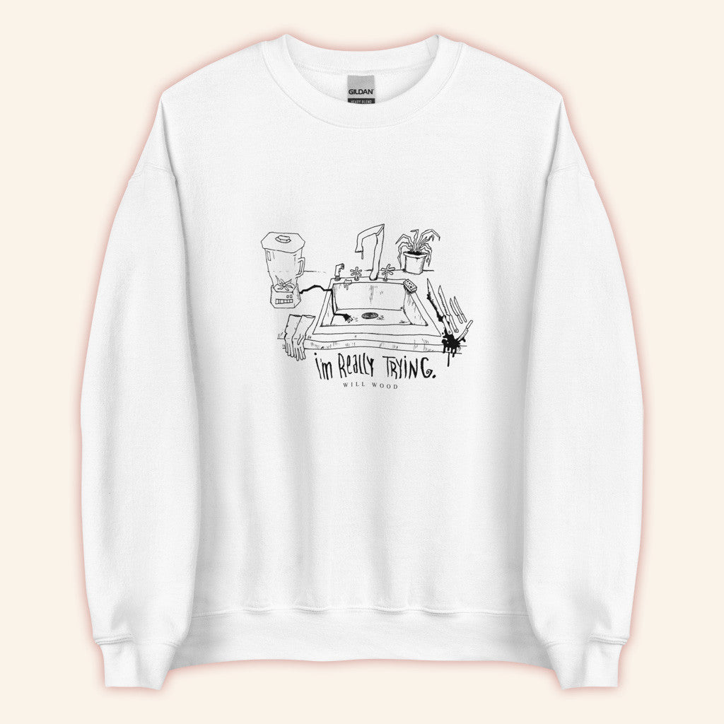 Will Wood Merch Against The Kitchen Floor Sweatshirt Birthday Gifts For Music Lovers