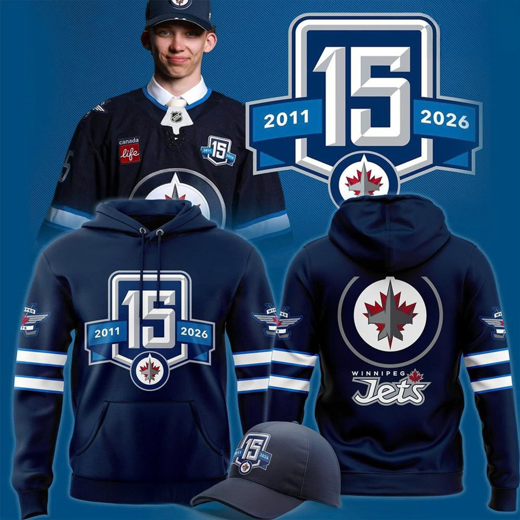 Winnipeg Jets 15th Anniversary Hoodie Winnipeg Jets Merch Gifts For Hockey Fan