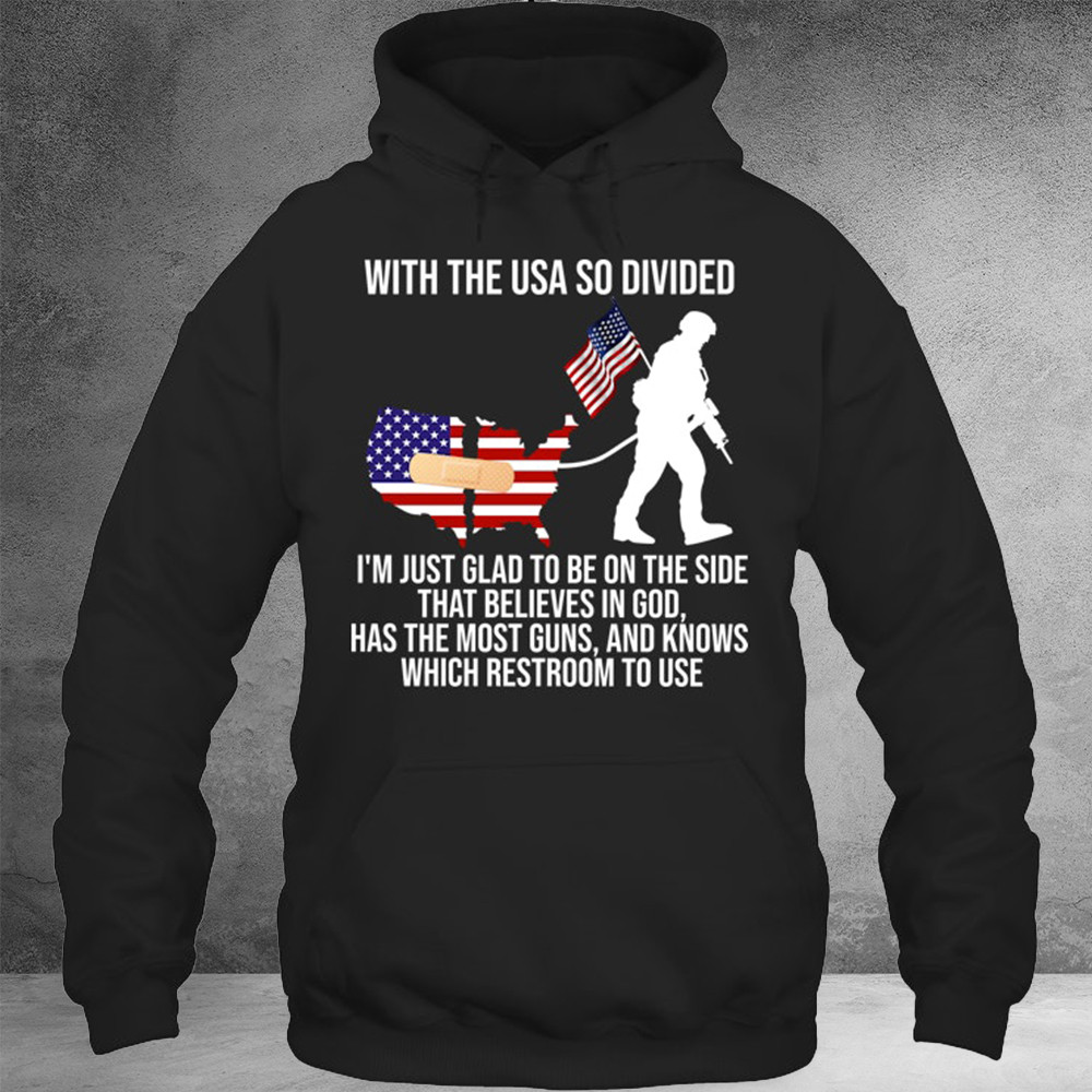 With The USA So Divided Veteran Hoodie Gifts For Husband