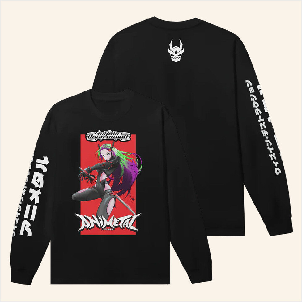 Within Destruction Cybergirl Long Sleeve T-Shirt Sumerian Records Merch Gifts For Dudes