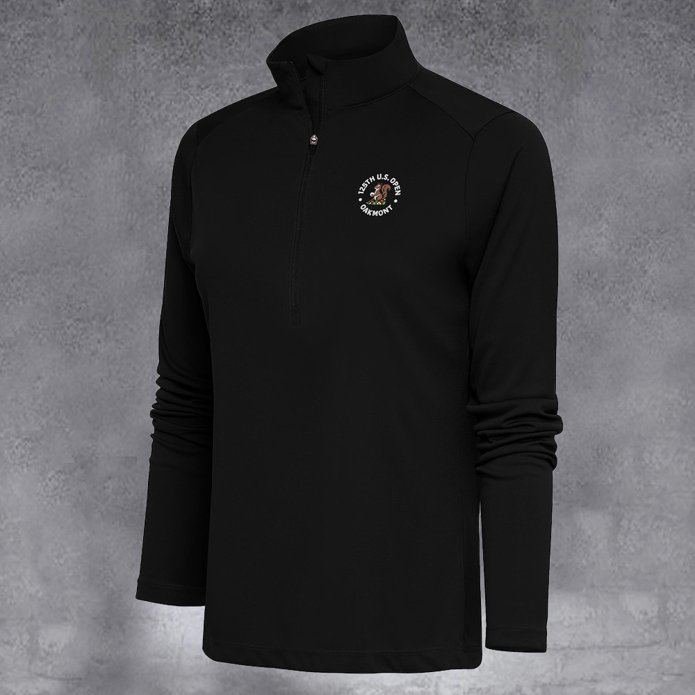 Women's 2025 U.S. Open Black Tribute Half Zip Pullover Top Best Gifts For Her