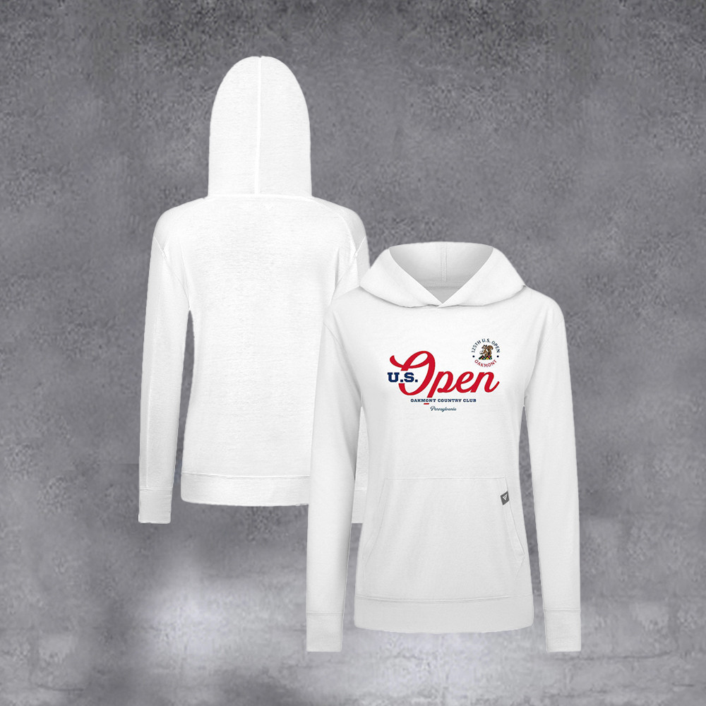 Women's 2025 U.S. Open White Relay Pullover Hoodie Best Ever Gifts For Her