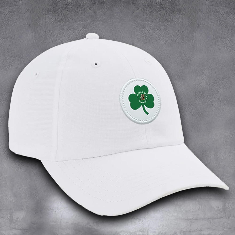 Women's 2025 U.S. Open White St. Patrick's Day Adjustable Embroidered Hat Gifts For Mom