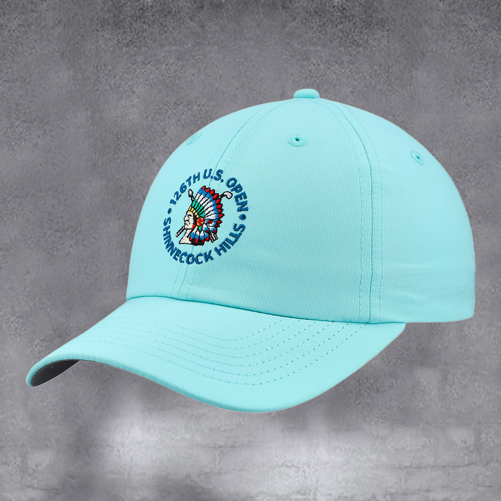 Women's 2026 U.S. Open Aqua Small Fit Performance Adjustable Embroidered Hat Gifts For Her