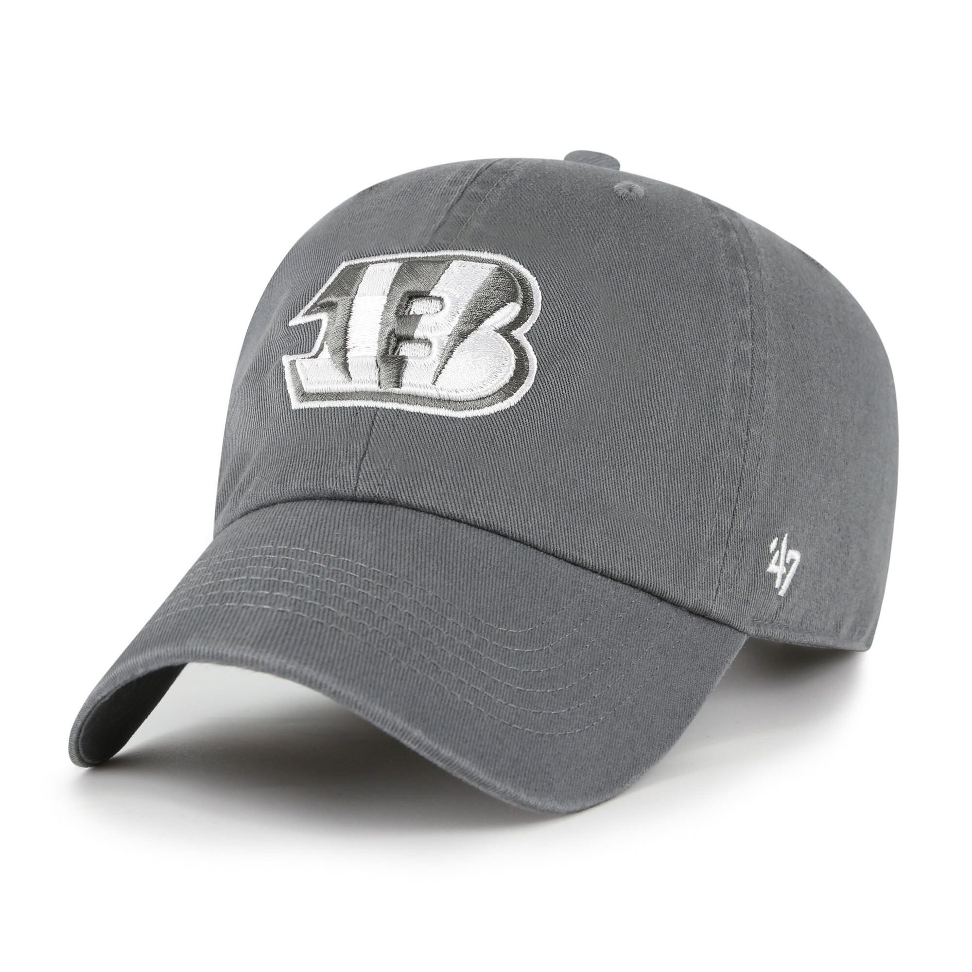 Womens 47 Gray Cincinnati Bengals Bright Side Clean Up Adjustable Hat Embroidered