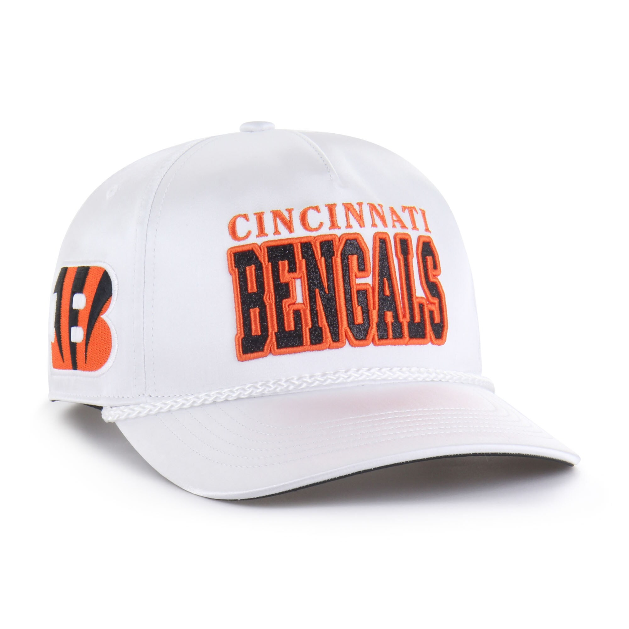 Womens 47 White Cincinnati Bengals Outspoken Hitch Adjustable Hat Embroidered