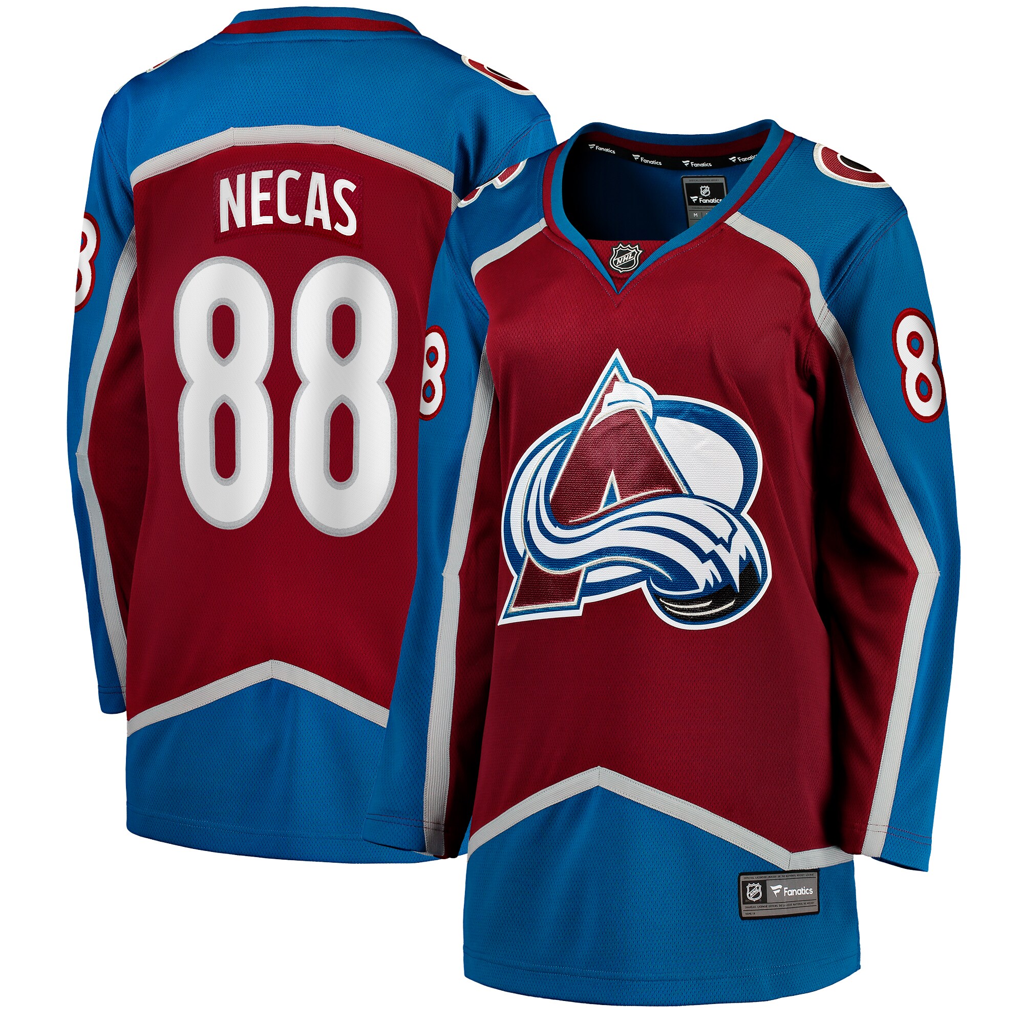 Women's Colorado Avalanche Martin Necas Burgundy Breakaway Player Jersey - JS181