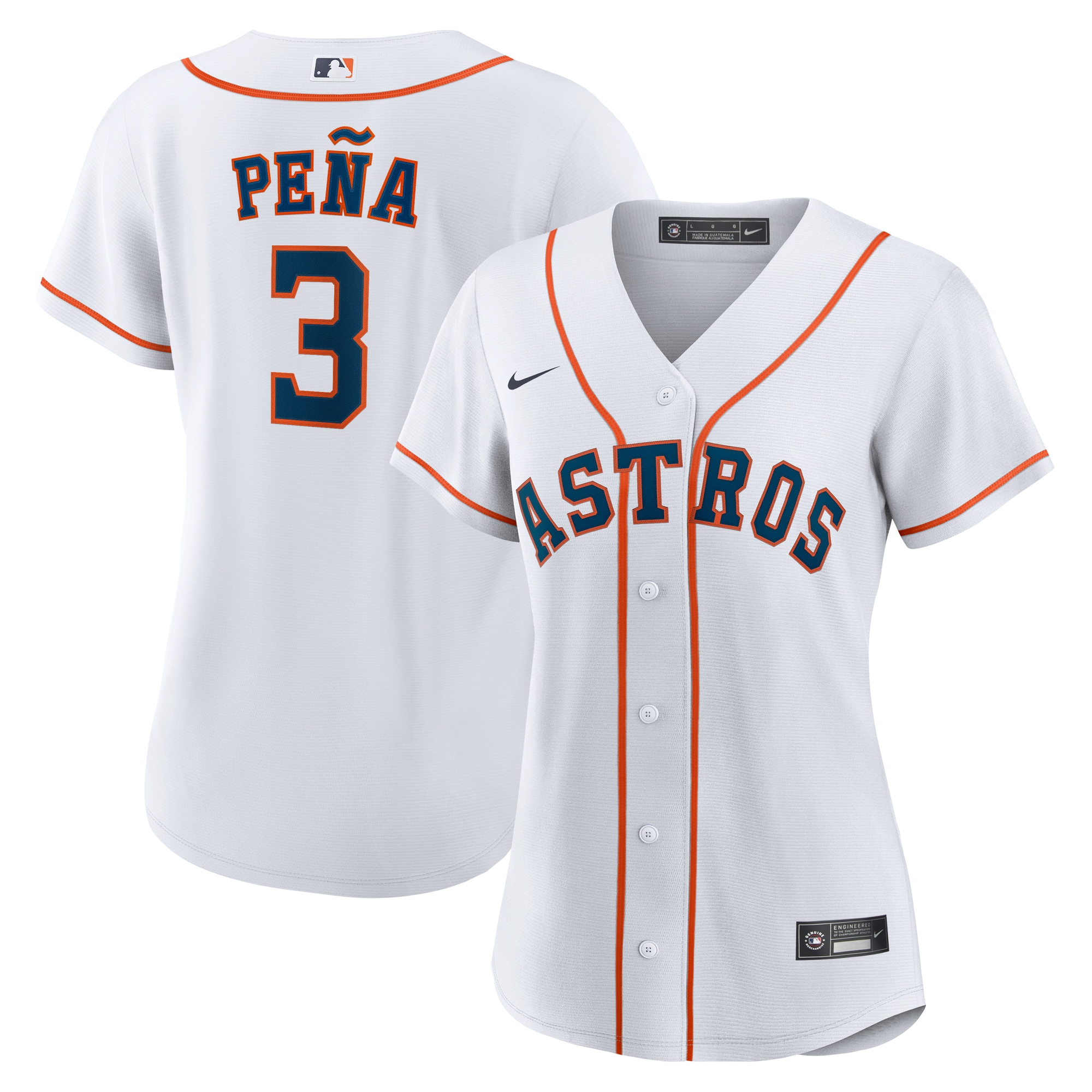 Women's Houston Astros Jeremy Peña White Home Jersey - JS718
