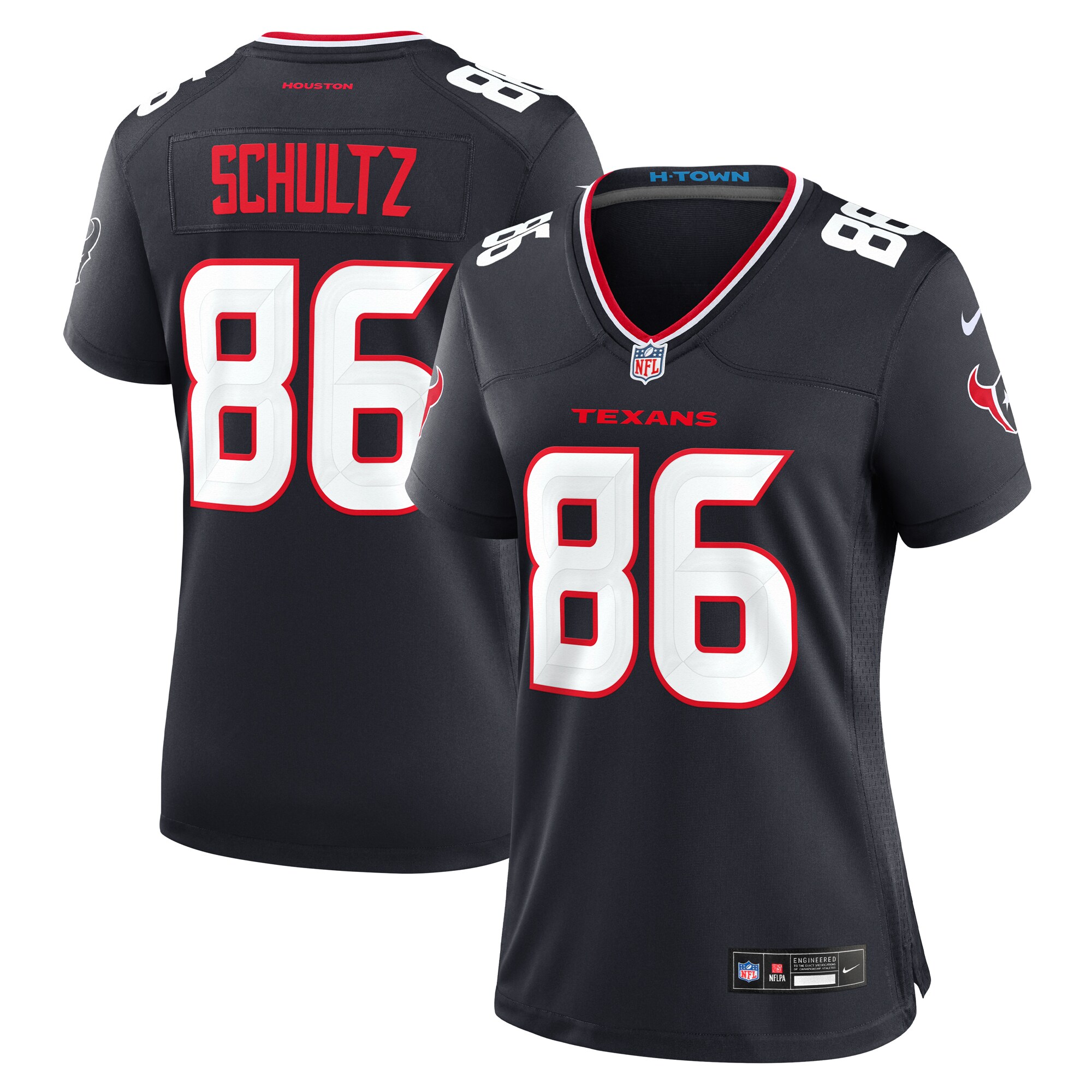 Women's Houston Texans Dalton Schultz Navy Team Game Jersey - JS521