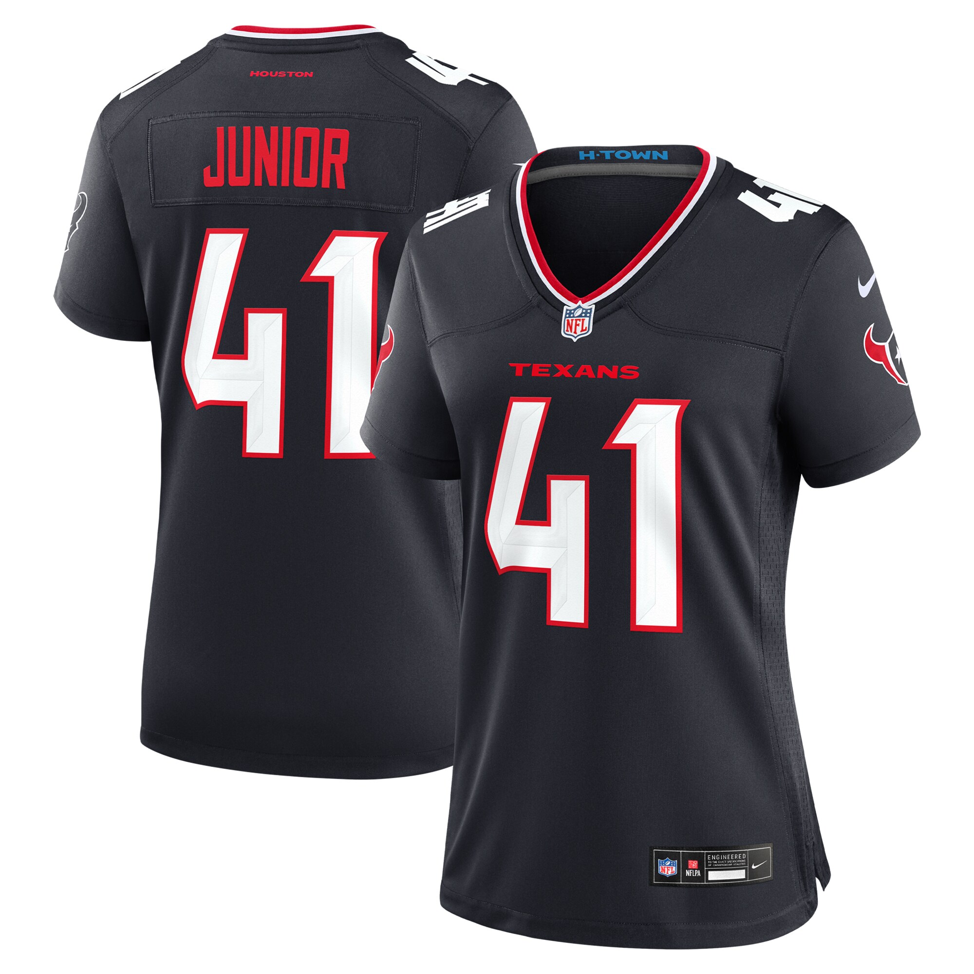 Women's Houston Texans Gregory Junior Navy Team Game Jersey - JS146