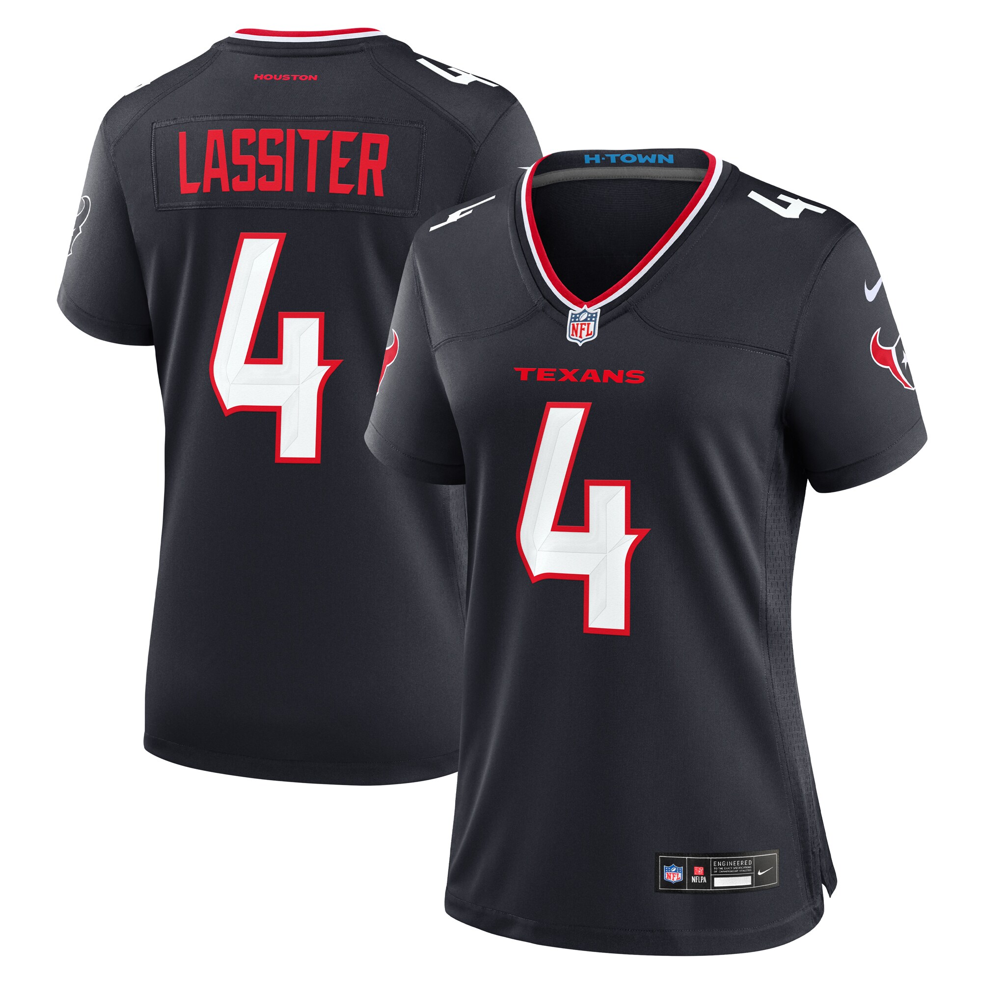 Women's Houston Texans Kamari Lassiter Navy Team Game Jersey - JS422