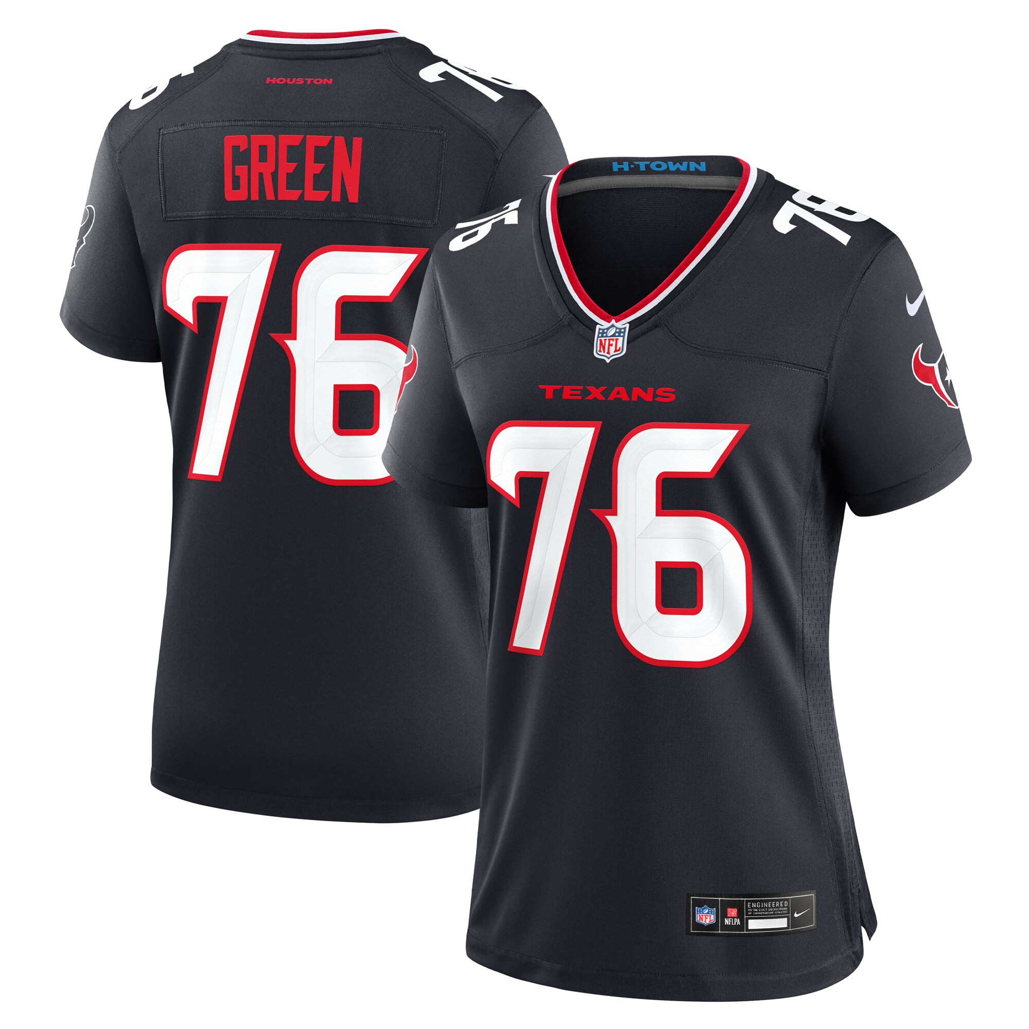 Women's Houston Texans Kenyon Green Navy Team Game Jersey - JS682
