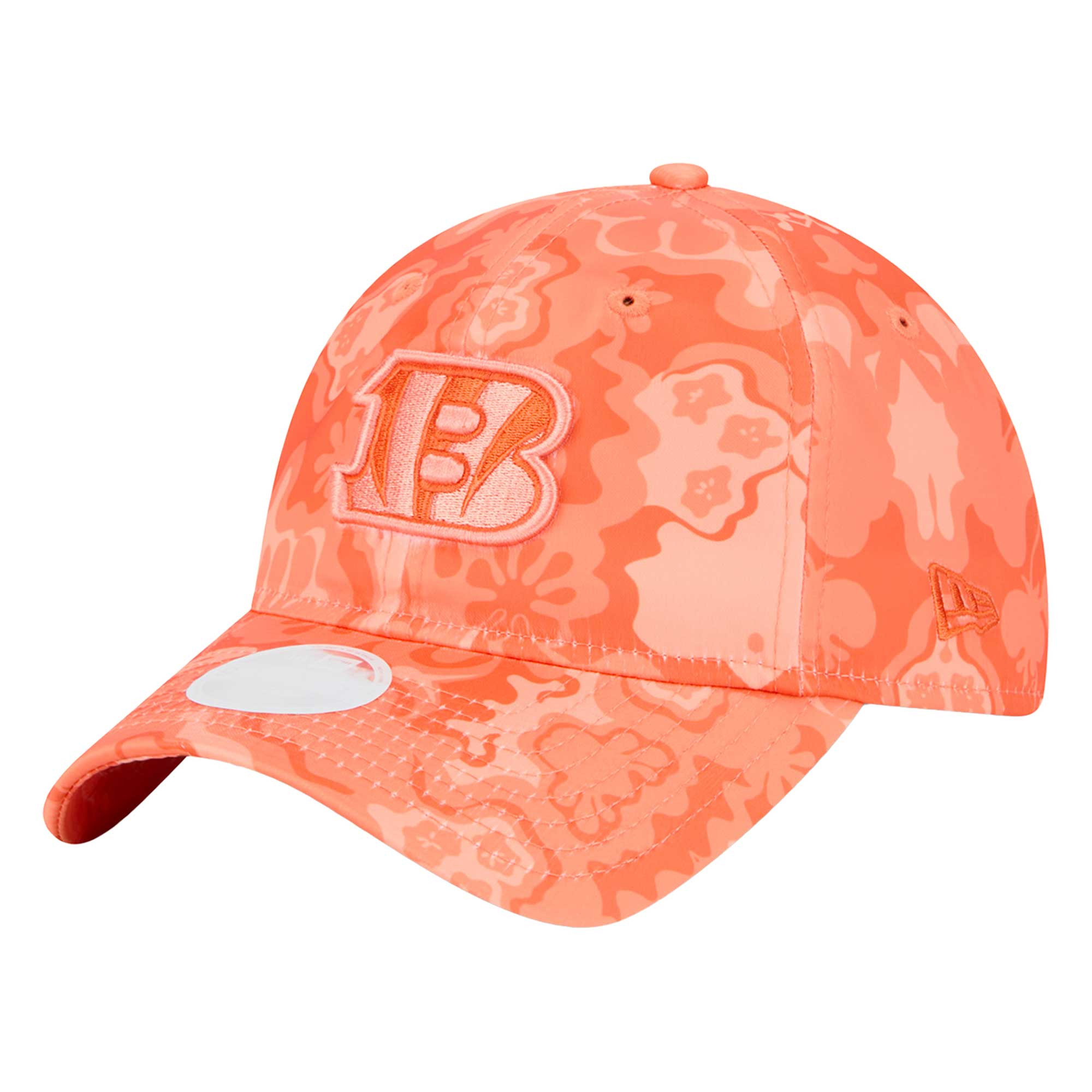 Womens New Era Orange Cincinnati Bengals Trippy 9TWENTY Adjustable Hat Embroidered