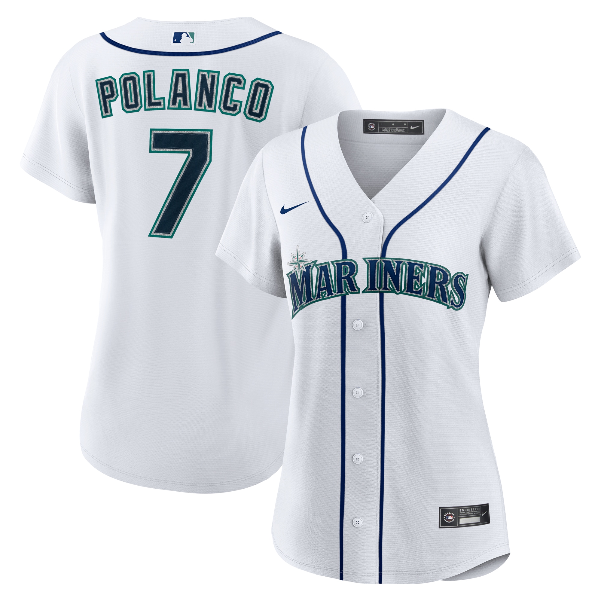 Women's Seattle Mariners Jorge Polanco White Home Jersey - JS437