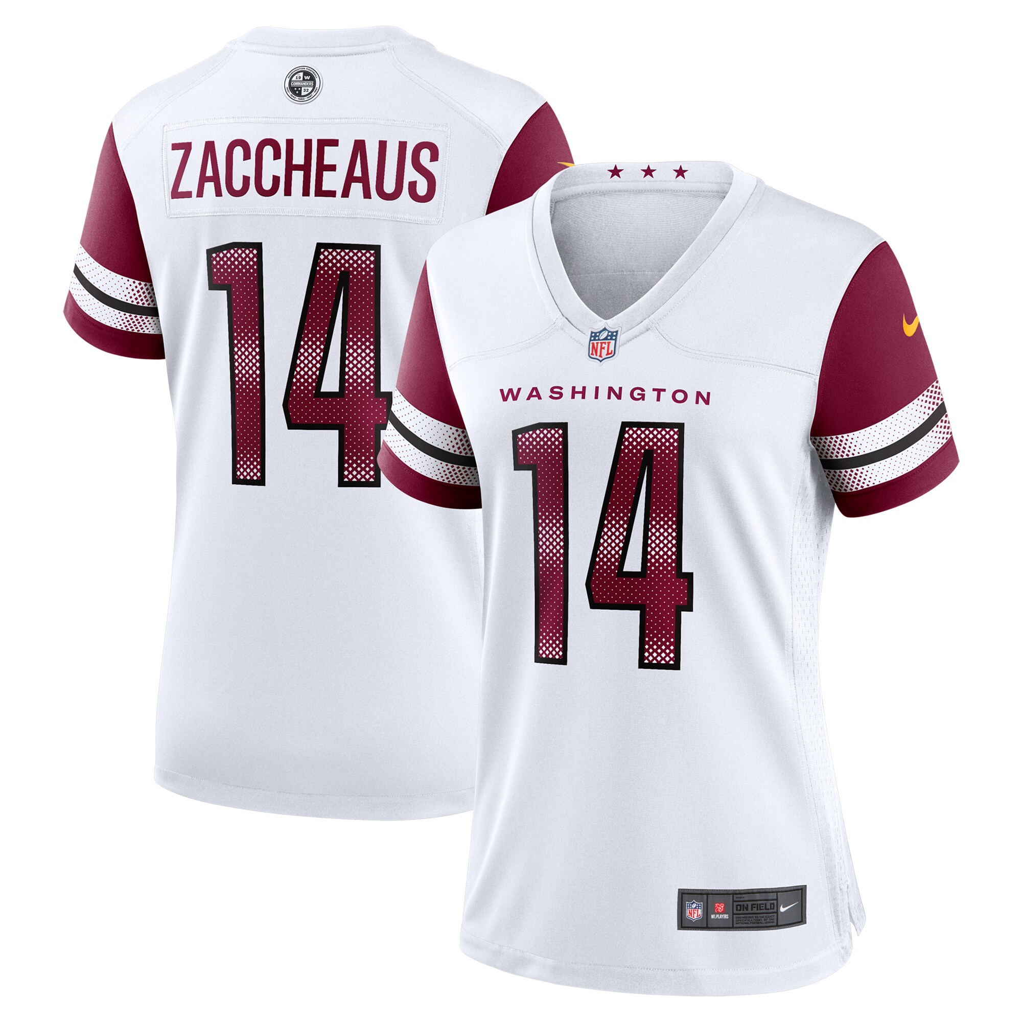 Women's Washington Commanders Olamide Zaccheaus White Game Jersey - JS159