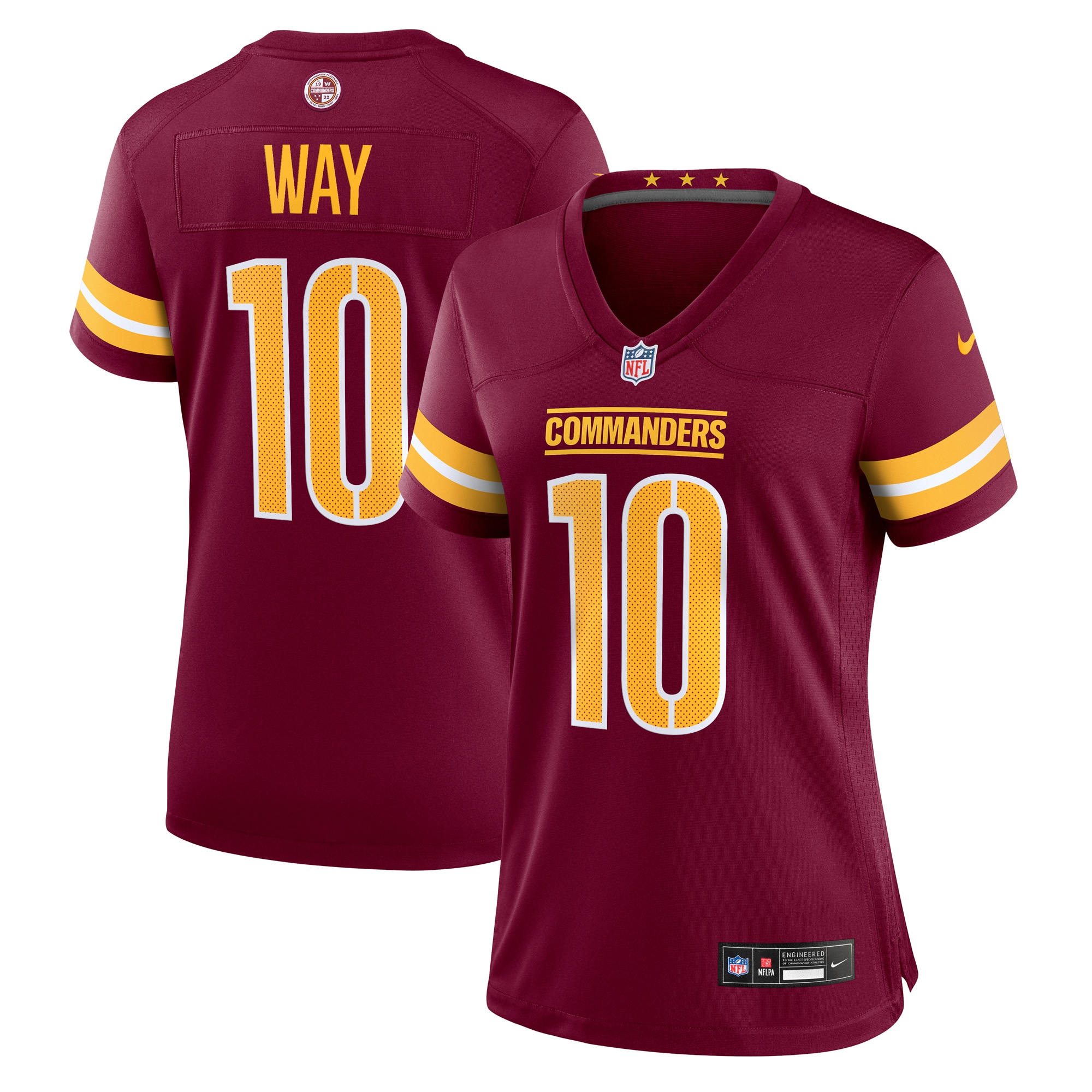 Women's Washington Commanders Tress Way Burgundy Game Jersey - JS219
