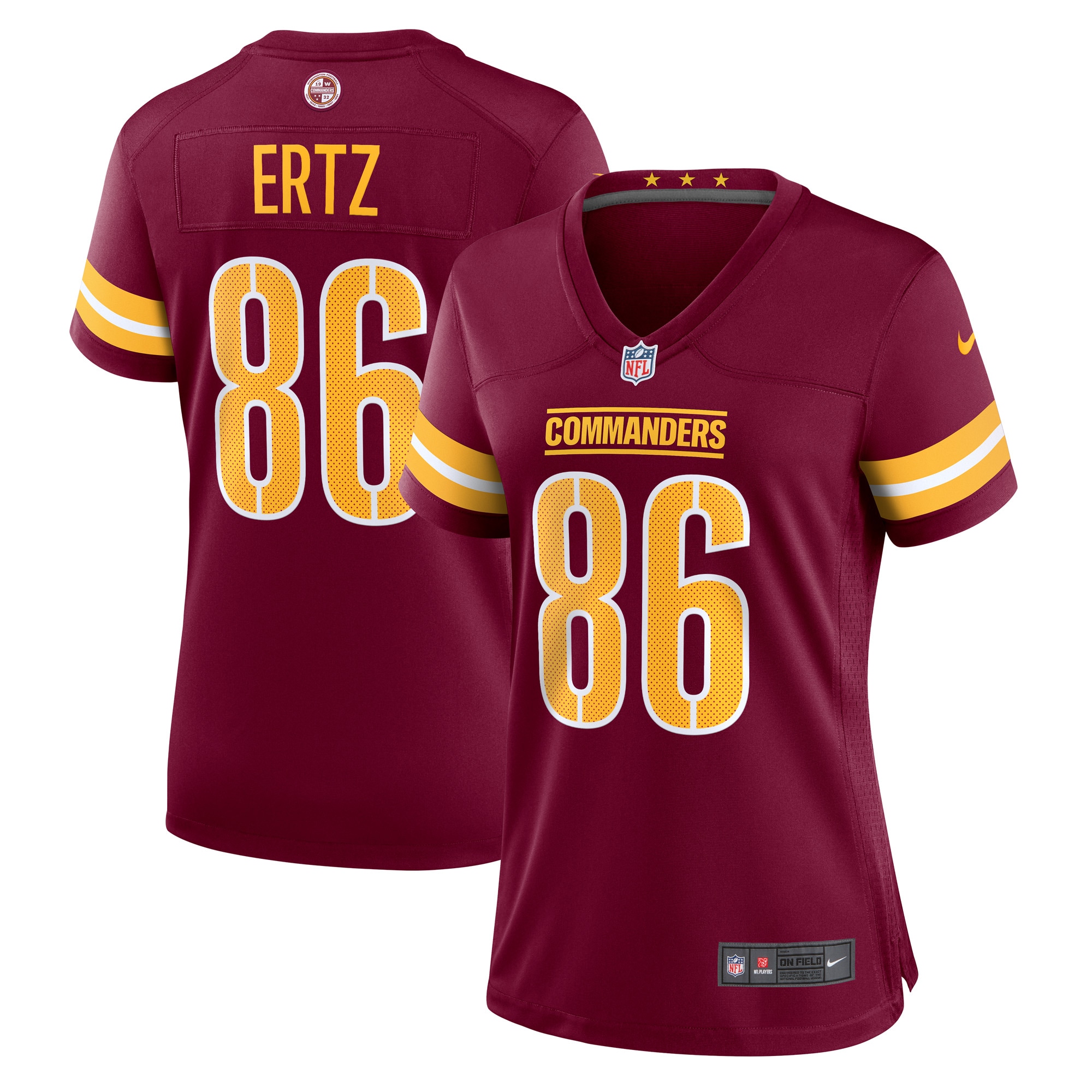 Women's Washington Commanders Zach Ertz Burgundy Game Jersey - JS294