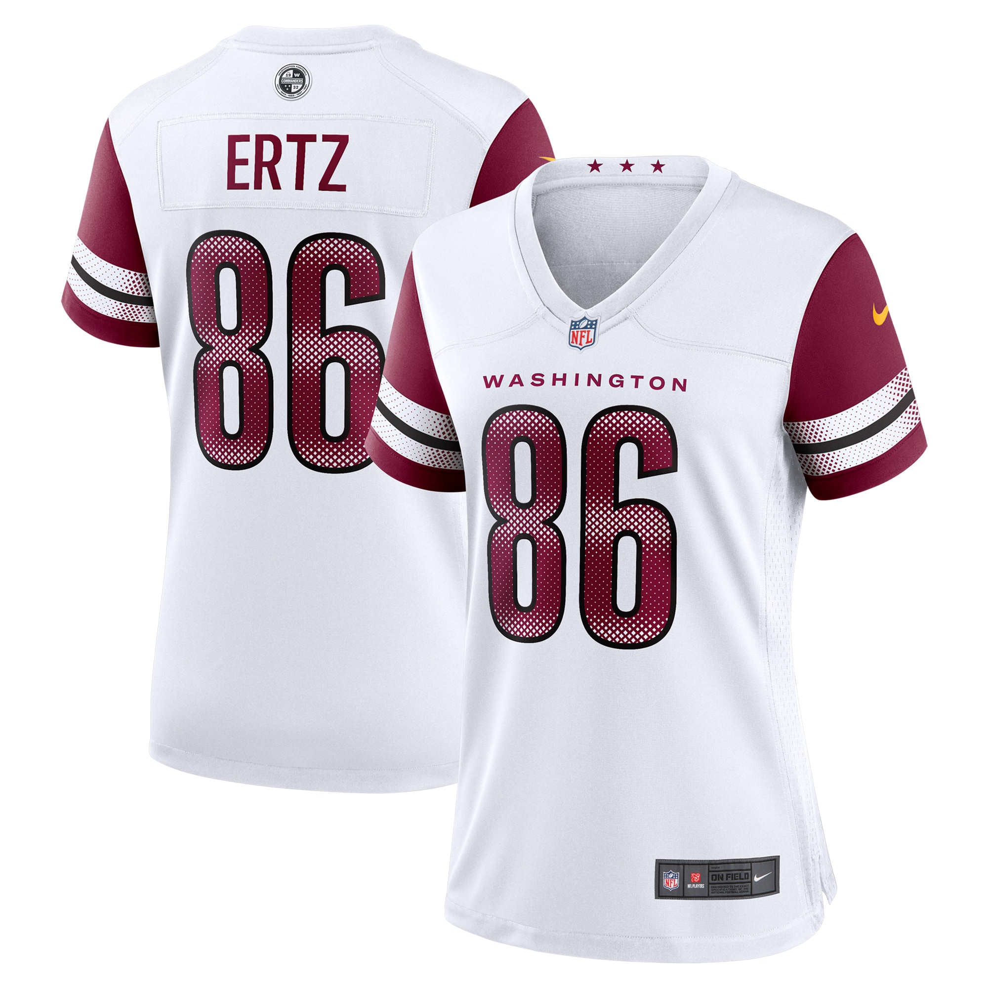 Women's Washington Commanders Zach Ertz White Game Jersey - JS203