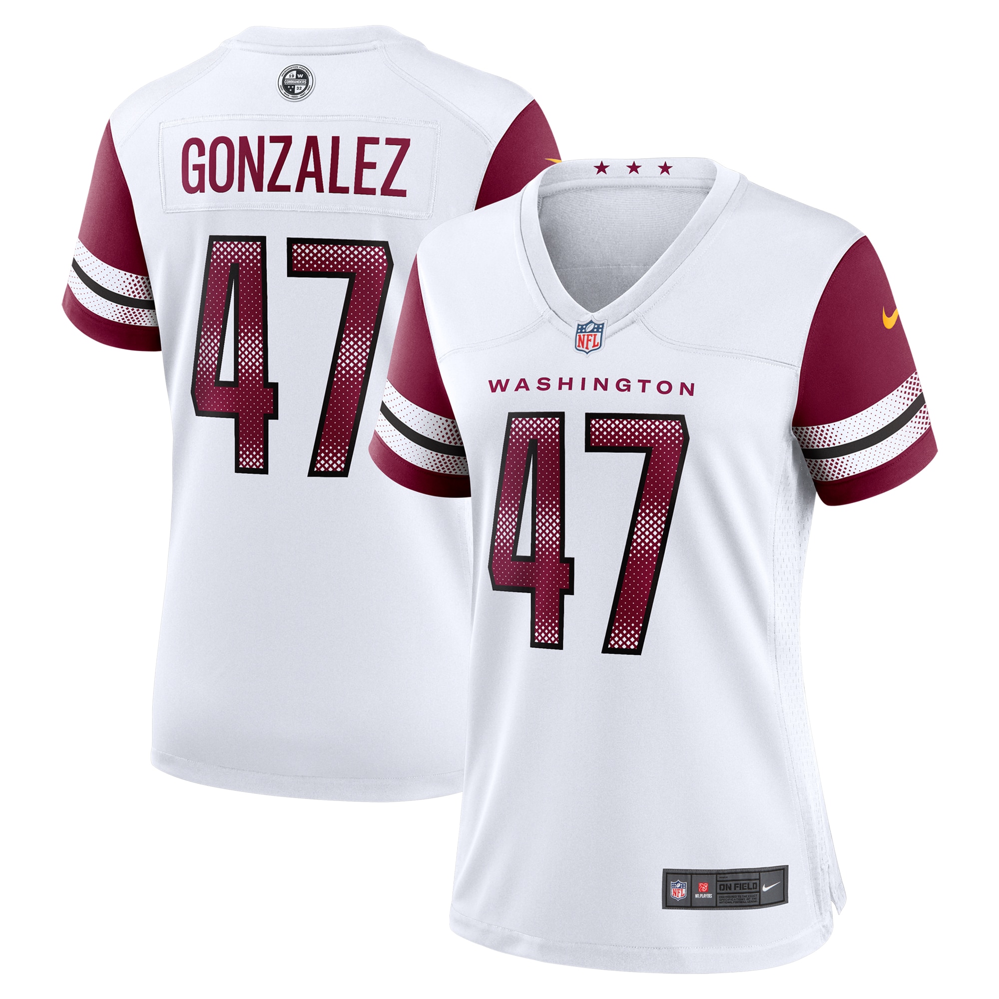 Women's Washington Commanders Zane Gonzalez White Game Jersey - JS914