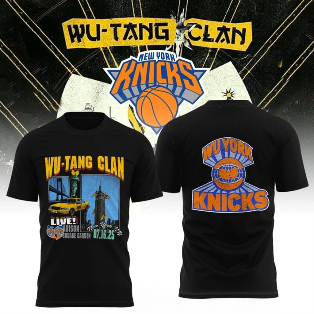 Wu-Tang Clan x New York Knicks T-Shirt Fan Merch Gift Ideas For Dad