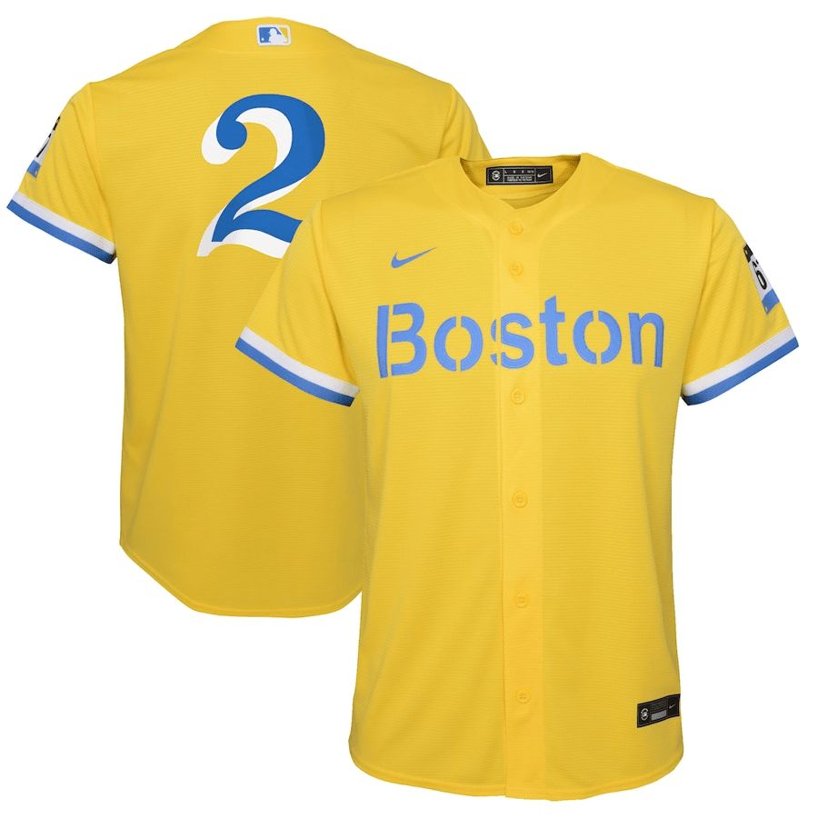 Xander Bogaerts 2 Boston Red Sox Youth City Connect Jersey - Gold - JS599