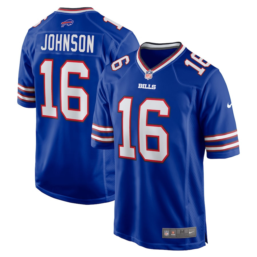 Xavier Johnson 16 Buffalo Bills Game Men Jersey - Royal - JSDV767