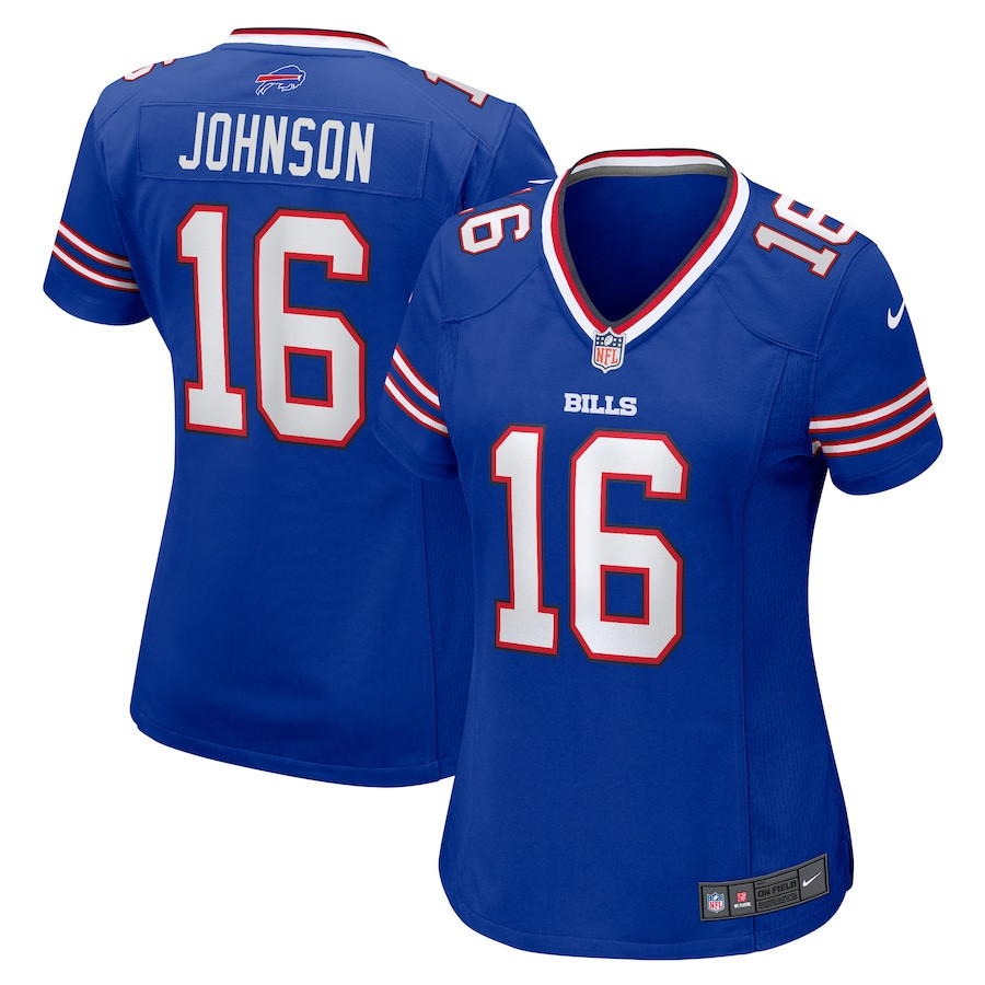 Xavier Johnson 16 Buffalo Bills Women's Game Jersey - Royal - JSDV607
