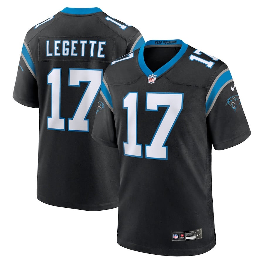 Xavier Legette 17 Carolina Panthers Team Game Men Jersey - Black - JSDV490