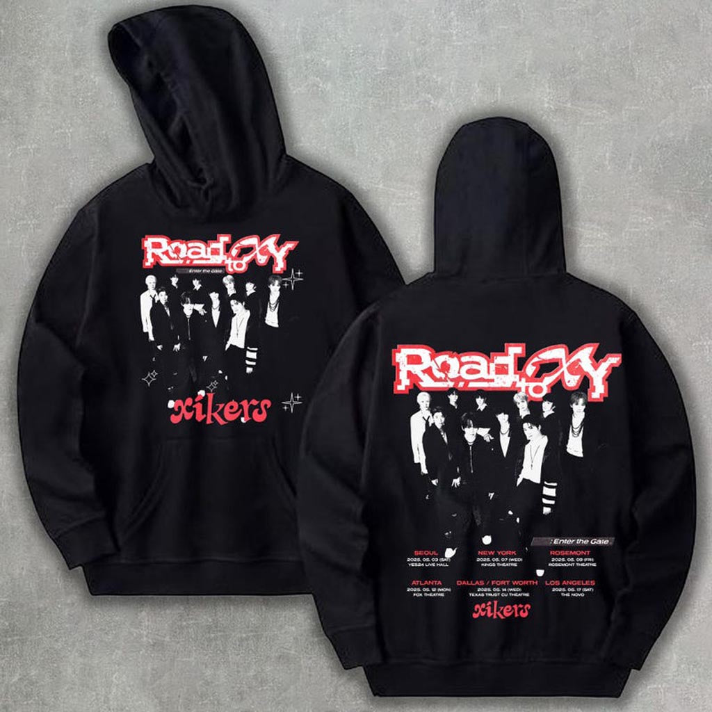 Xikers Road To XY Enter The Gate Hoodie Xikers 2025 World Tour Hoodie Xikers Enter Gate Tour