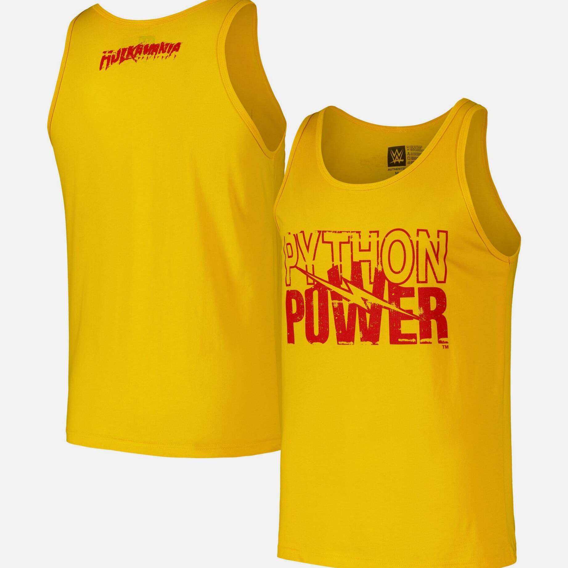 Yellow Hulk Hogan Python Power Tank Top Hulk Hogan Merch Birthday Gifts For Fans