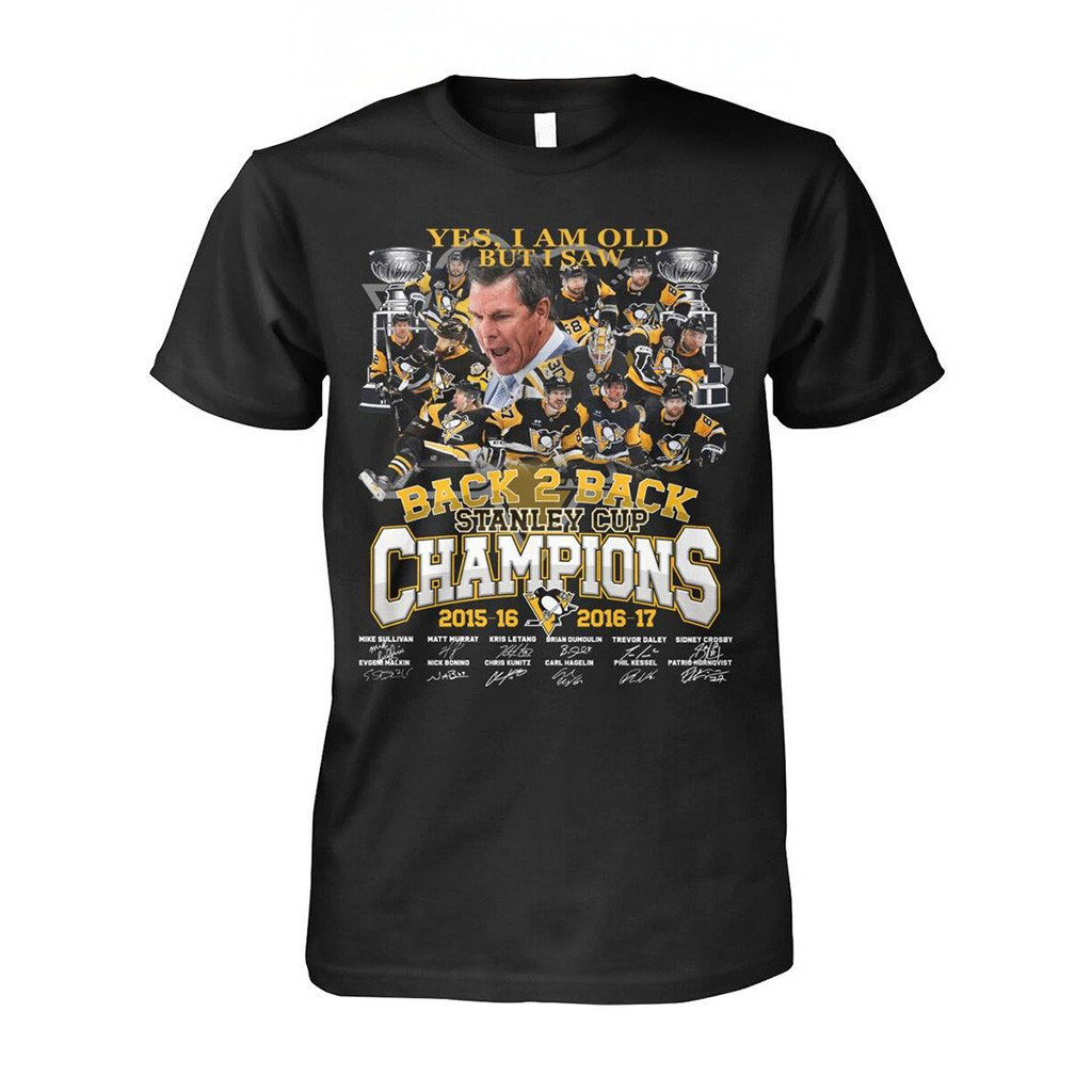 Yes I Am Old But I Saw Pittsburgh Pirates Back 2 Back Stanley Cup Champions Shirt Pirates Merch