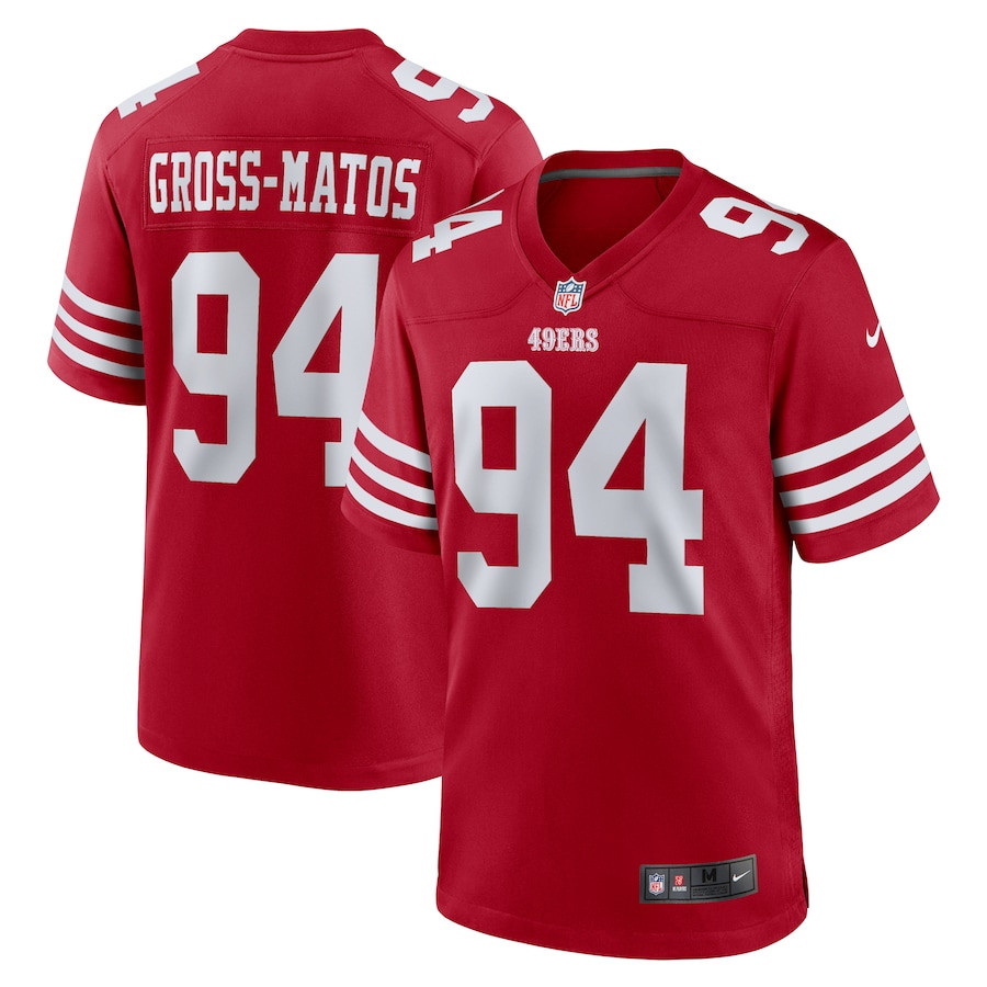 Yetur Gross-Matos 94 San Francisco 49ers Team Game Men Jersey - Scarlet - JSDV182