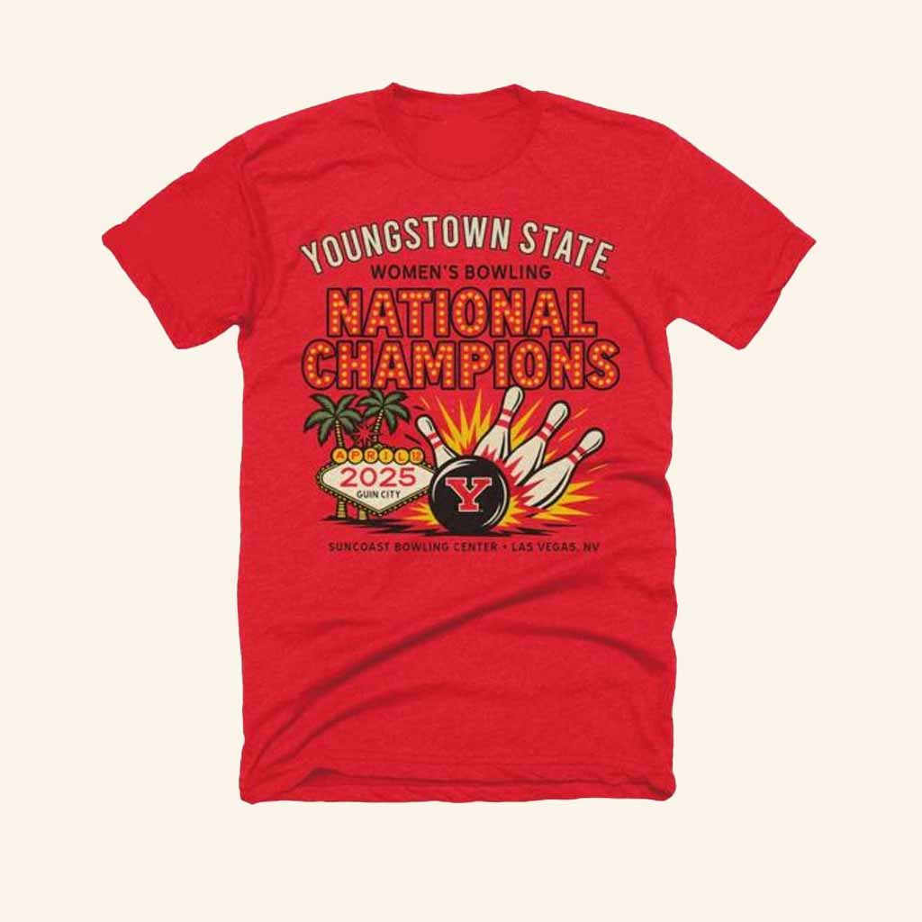Youngstown Clothing Merch 2025 YSU Bowling National Champions Shirt Gift For Her