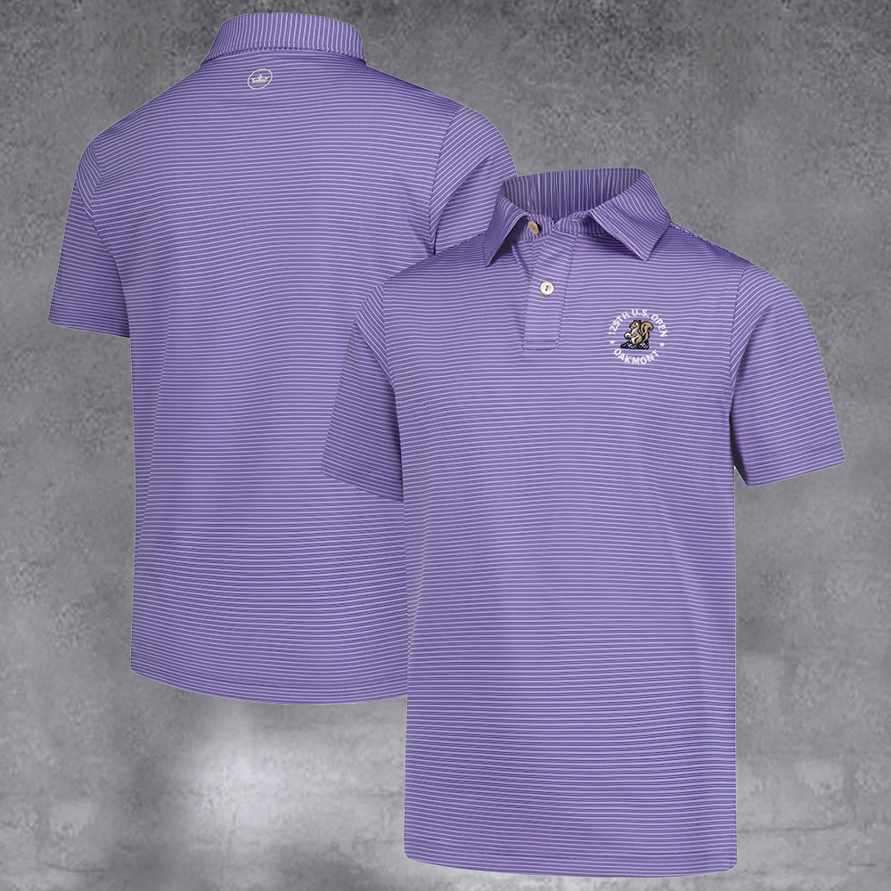 Youth 2025 U.S. Open Purple Grove Performance Jersey Polo Gifts For Him
