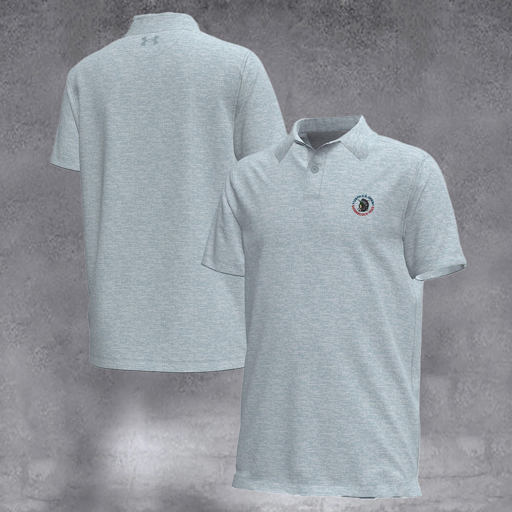 Youth 2026 U.S. Open Blue Aura Heather Polo Gifts For Men