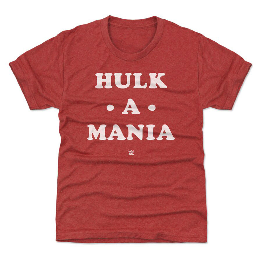 Youth 500 Level Heather Red Hulk Hogan Hulk-a-mania T-shirt Fan Tribute Merch