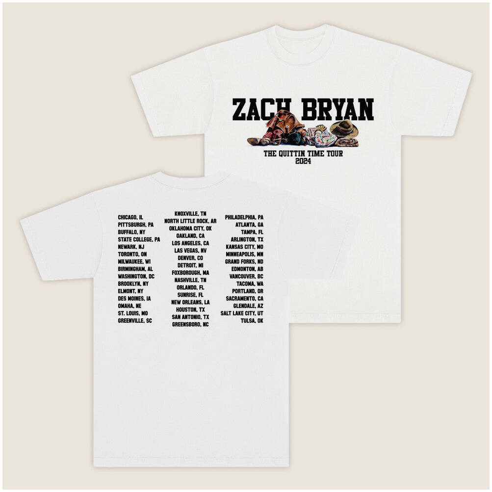 Zach Bryan Tour Merch 2025 Cowboy Tour White T-Shirt Gifts For Fans Birthday Gifts For Brother