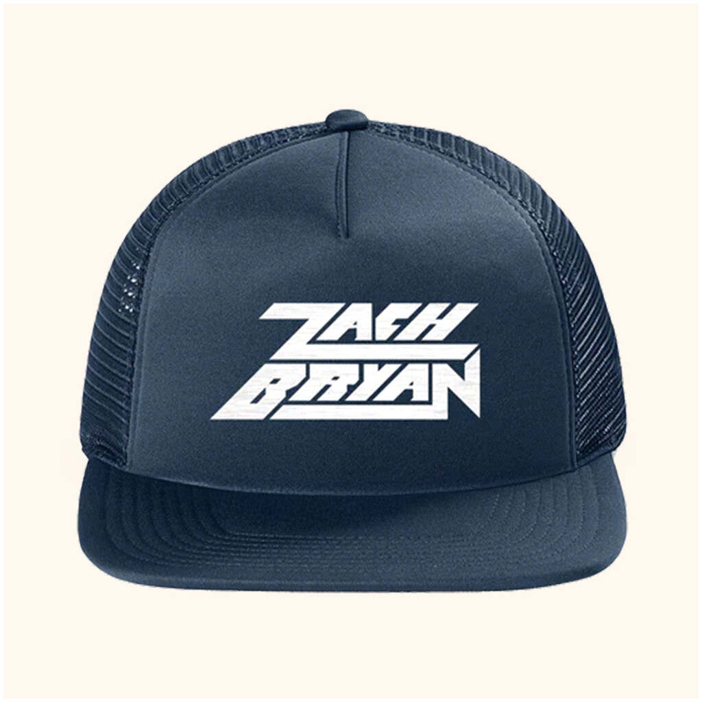 Zach Bryan Tour Merch 2025 Logo Navy Hat Snapback Gifts For Him Birthday Gifts For Best Friend