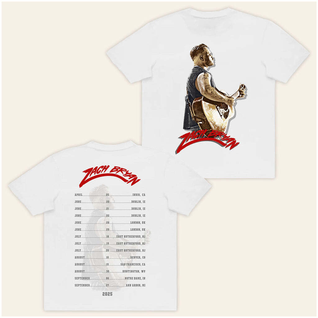 Zach Bryan Tour Merch 2025 Silhouette T-Shirt Gift Ideas For Husband Gifts For Best Friend